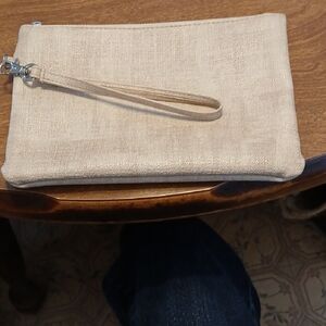 Elegant Cream Wristlet Clutch